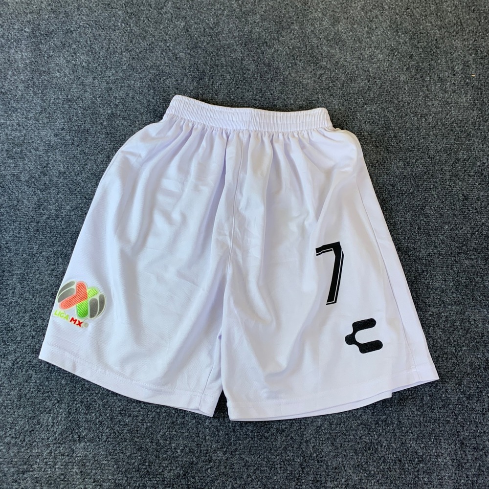 Charly Soccer Shorts Mens Medium White Excellent Liga MX #7 Athletic Training